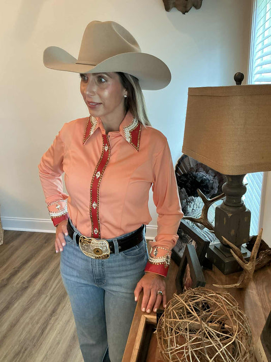 Blush & Ruby Rhinestone Show Shirt – Fancy Shirt Collection