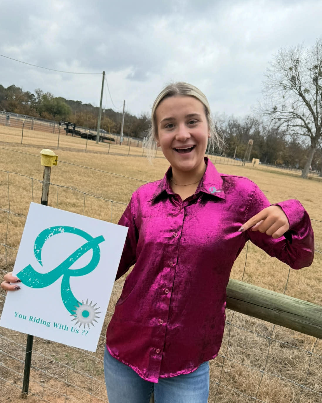 The Fuchsia Arena Shine Button-Down