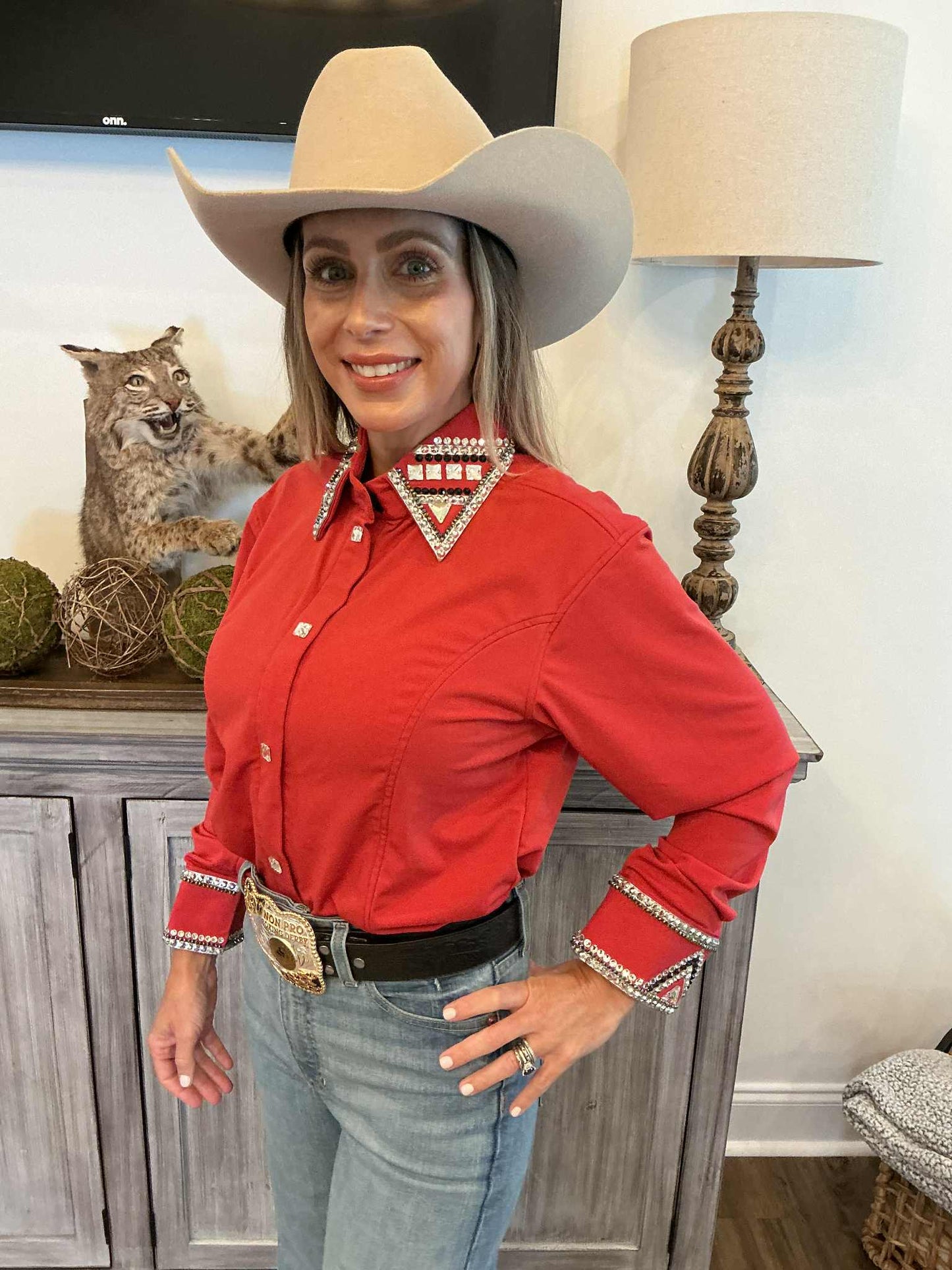 Pink Rodeo Royalty Rhinestone Shirt