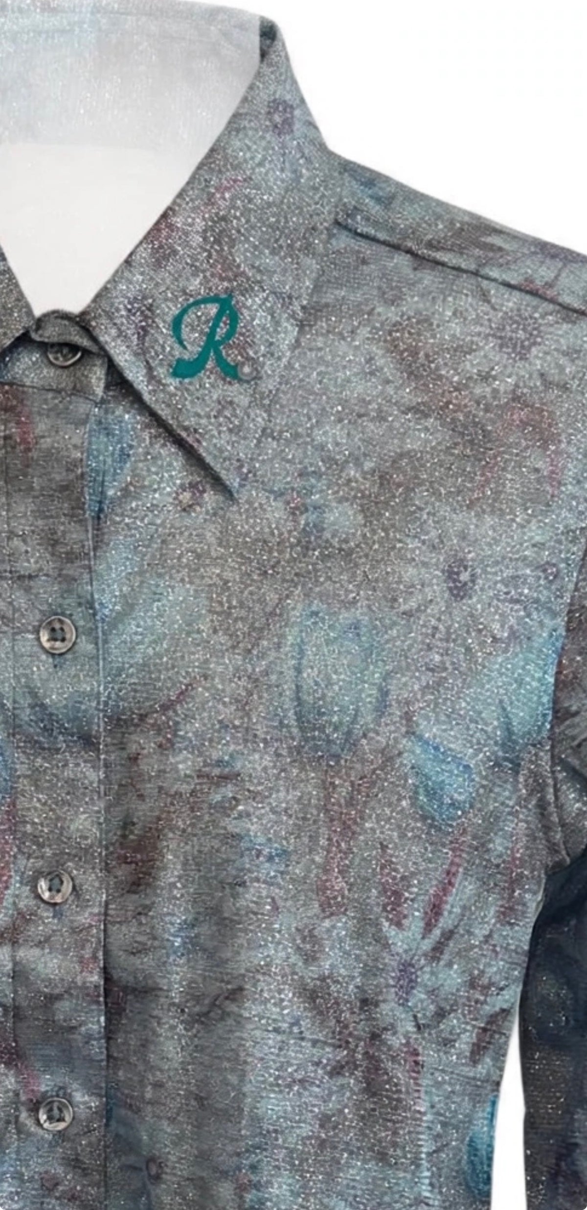 SILVER BLUE VINTAGE BLOOM