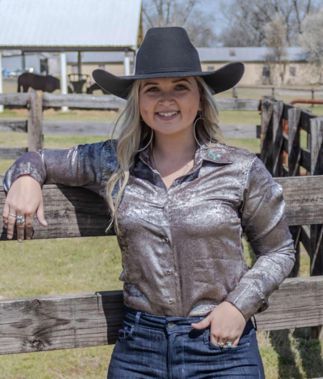 Silver Spur Button-Up Barrel Racing Show Shirt