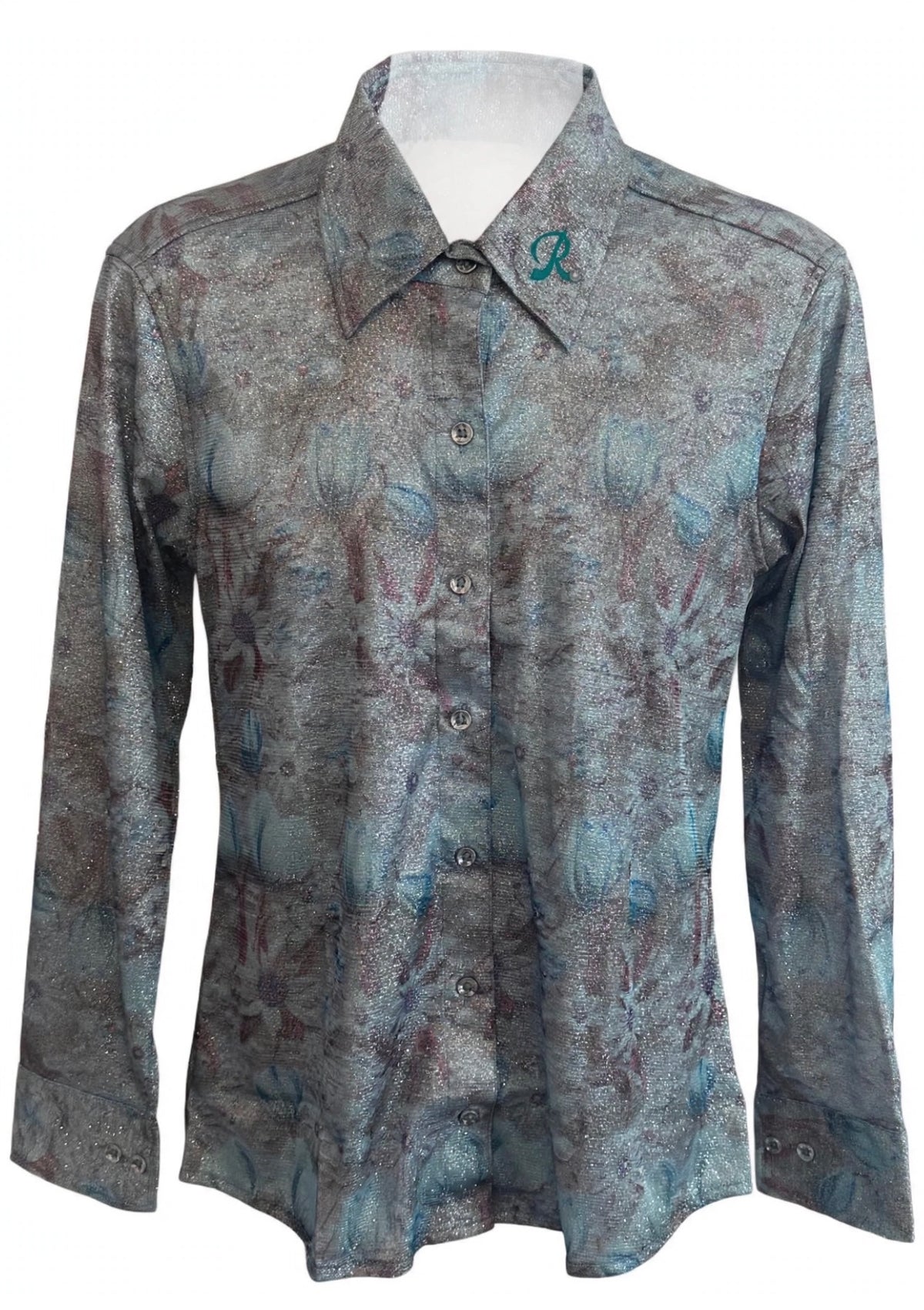 SILVER BLUE VINTAGE BLOOM