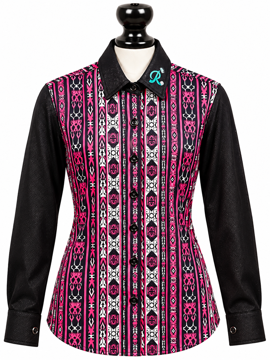 PINK AND BLACK AZTEC