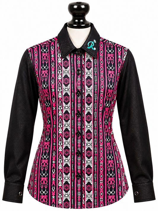 PINK AND BLACK AZTEC